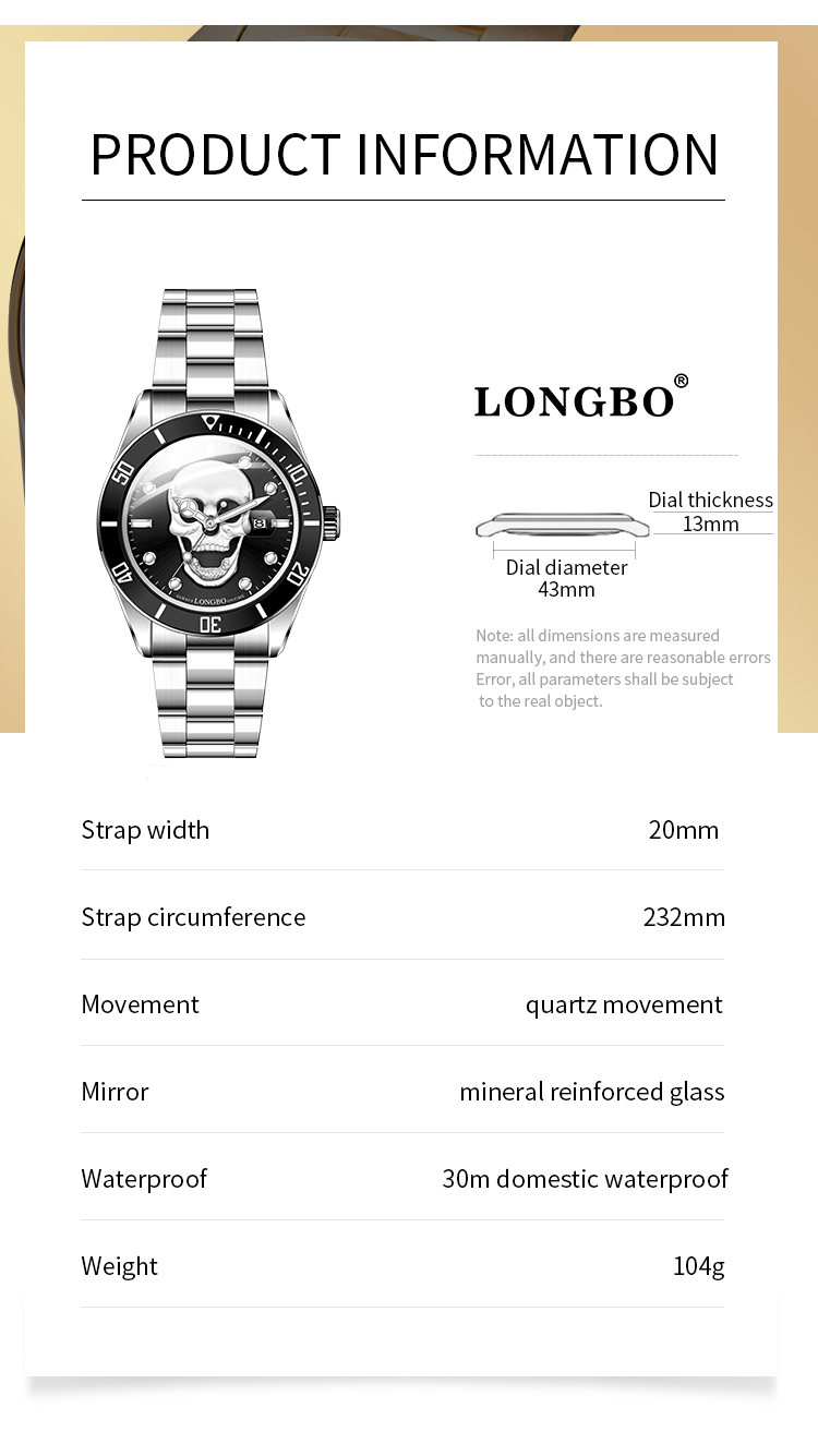 LONGBO Men's Watch 80773