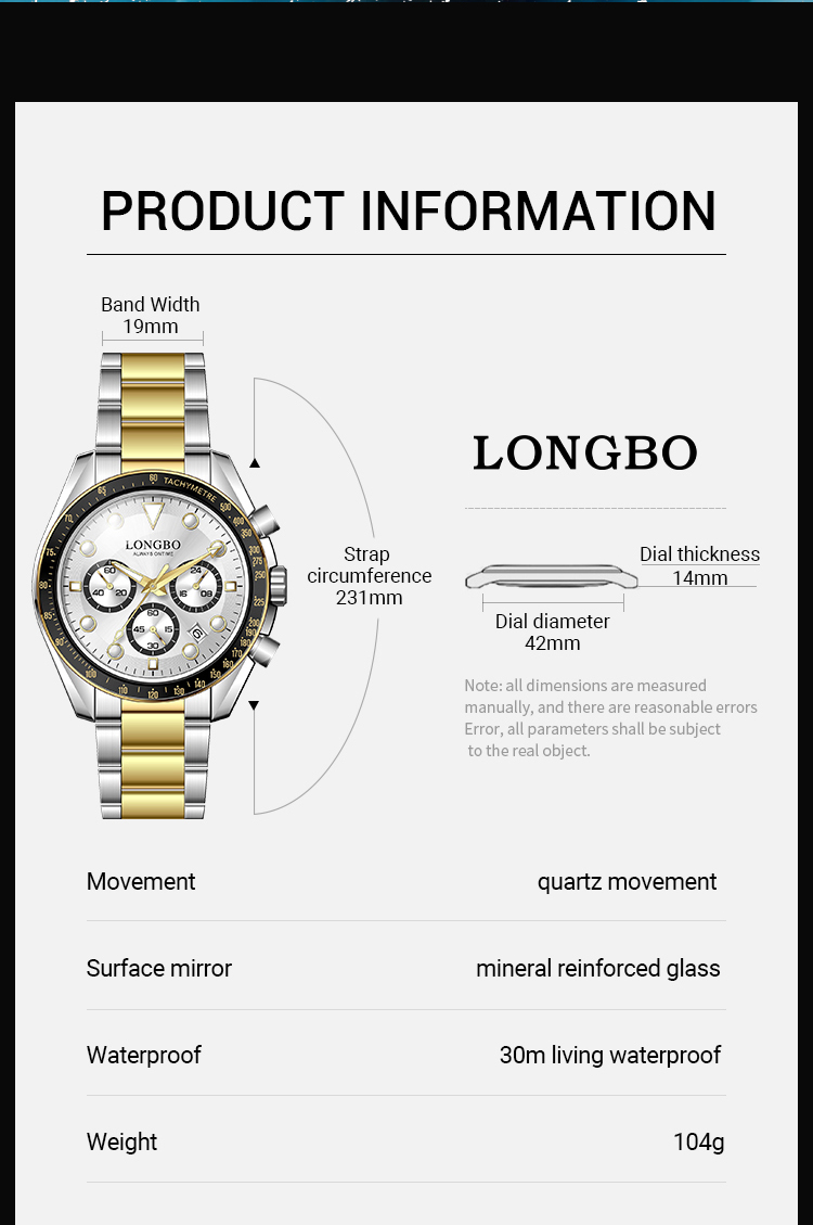 LONGBO Men's Watch 83458